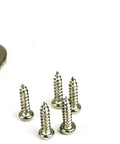 Brackets and screws from 4 Pack 100N Gas Spring Struts For Cabinet Doors Soft Open Lids, 22 lb capacity, 90 to 100 degree opening.