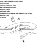 Diagram of Non Keyed Diecast Sliding Glass Door Handle Set In Black For Doors One To One And A Half Inches Thick Fits Four Fifteen Sixteenths Inch Hole Spacing With Easy Install And All Fasteners showing assembly and installation steps.