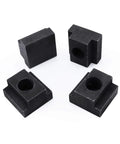 Pro Grade T Slot Nuts With Classic Black Oxide Finish Half Inch Thirteen Thread Fits Five Eighths Inch Table Slots Case Hardened 1018 Steel Four Pack