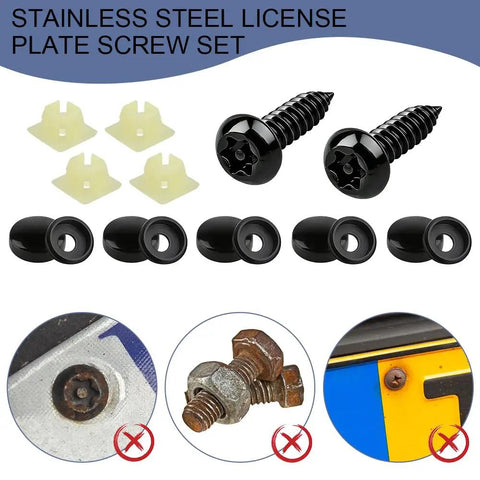 Bombproof Stainless Steel Anti Theft License Plate Bolts Kit With Tamper Proof Security Tools For Car Truck Suv Ridin Easy Rustfast Fasteners