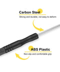 Hella Precise Micro Flat Head Screwdriver with 2.0mm Slotted Carbon Steel Blade and ergonomic ABS plastic non-slip grip.