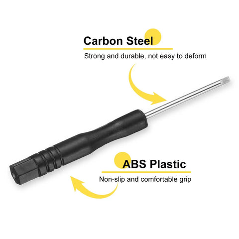Hella Precise Micro Flat Head Screwdriver with 2.0mm Slotted Carbon Steel Blade and ergonomic ABS plastic non-slip grip.