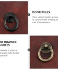 Go To Vintage European Style Zinc Alloy Cabinet Knobs And Mini Drawer Handles Set In Black And Antique Bronze close-up view