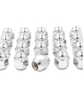 OEM Style Lug Nuts 20 Pcs M12x1.25 12x1.25 Thread Chrome Finish 1.2 Inch Long 3/4 Inch 19mm Hex Conical Seat Lug Nuts Display