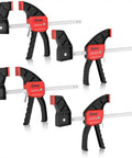 4-Inch Bar Clamps For Woodworking Set Of 4 One-Handed Spreader Clamps Built Tough With Durable Alloy Steel Bars And Reinforced Nylon Bodies