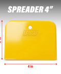 Bulk 100 Pack Yellow 4 Inch Auto Body Filler Spreaders for Putties Glazes Caulks and Paint Easy Application Reusable Plastic Spreader for Automotive Repairs and DIY Projects, 4 in