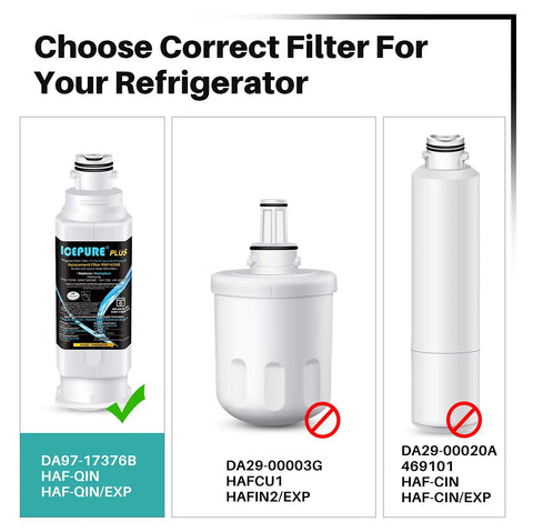 NSF53 Refrigerator Water Filter 3 Pack For Samsung Replacement DA97-17376B DA97-08006C with filter comparisons