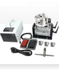 Tough As Nails CNC Dividing Index Head Gearbox Rotary Table Positioner With Smooth Speed Control For Dead Nut Accurate Fourth Axis Seam Welding Using A Solid K11 100Mm Chuck, showing components including chuck and controls.