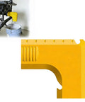 Dust Extraction Adapter For Table Saws 2.5 Inch Inner Diameter Dust Collector Connector attached to saw with yellow design