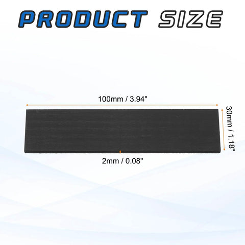 Rectangle Graphite Block Ingot Plates 100x30x2mm High Purity Electrodes For Melting Casting And Electrolysis Heavy Duty Graphite Sheets Pack Of 5 Pro Grade For Industrial Furnaces Lab Work And DIY Metallurgy Projects. Image shows a black rectangular graphite plate with dimensions 100x30x2mm.