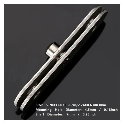 Side view of 20 Pcs Hidden Door Hinges For Secret Doors, 360 Degree Rotatable, Heavy Duty 201 Stainless Steel Hardware Concealed Mounting