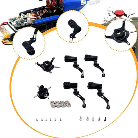 Beefy Aluminum RC Helicopter Cross Plate With Bearing Lightweight Spare Part For K124 And K170 Black Accessory Set