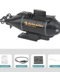 Mini RC Submarine With 2.4G 6CH Remote Control Movable Tail Mosasaur Design Realistic Water Toy with accessories shown