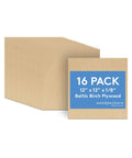 Killer Heavy Duty Baltic Birch Plywood Sheets 3Mm Thick 12X12 Inch Box Of 16 Smooth Flat Craft Panels For Laser Cutting Cnc Routing.