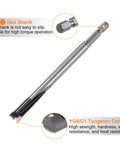 Rock Hard Tungsten Carbide Forstner Drill Bit 10Mm 13 32 Inch Hex Shank showing hex shank and cutting tip detail for woodworking.