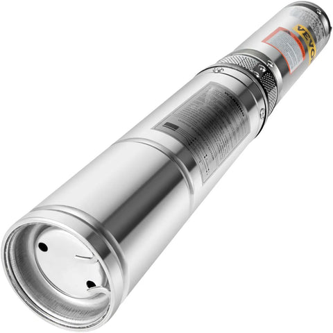 Half HP Submersible Well Pump With 164 Ft Head And 25.5 GPM Flow, Stainless Steel Deep Well Pump For Home, Farm, And Industrial Use