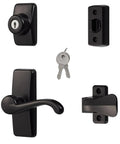 GL Door Lever Set With Keyed Deadbolt Lock For Storm And Screen Doors Black 4 Piece Upgrade Secure Everyday Living Easy Install Hardware For Your Home