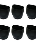 Solid Floor Savers Heavy Duty Anti Slip Caster Covers For Wheelchair And Office Chair Rollers Universal Felt Rubber Pads in black.
