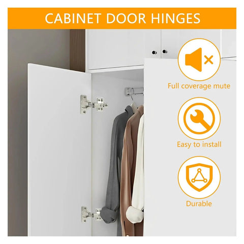 Door Stay Hinges 10 Pack Full Overlay No Slam Soft Close Cabinet Hinges With Silent Hydraulic Design on open cupboard door