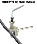 35 Roller Chain Kit With 95 Links And Chain Breaker showing chain type and breaker tool