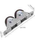 10 Pack Heavy Duty Mini Furniture Casters That Roll Like A Dream With Silent TPE Pads For Tool Benches Cabinet Drawers And Office Desks, close-up on steel mounted caster with TPE wheels.