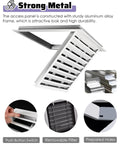 24 X 24 Inch Attic Access Panel And Drywall Vent Cover With Heavy Duty Louvered Grille showcasing aluminum frame and removable filter.