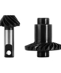 Close-up of 24T and 12T Alloy Steel Helical Gear Set for 1/18 TRX4M Front and Rear Axles, CNC Machined 20CrMo Gears.