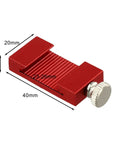 Ruler Stop Fence For Precision Marking And Quick Straight Lines, 20mm Spacing With 26mm Block, Steel Construction, Adjustable Groove And Locking Screw, Built Tough And Easy Setup For High Accuracy Projects, red ruler stop fence with 20mm and 8mm dimensions