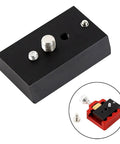 Dovetail Mounting Plate For Telescopes Universal Metal with black narrow rail and red adapter for stable quick swaps