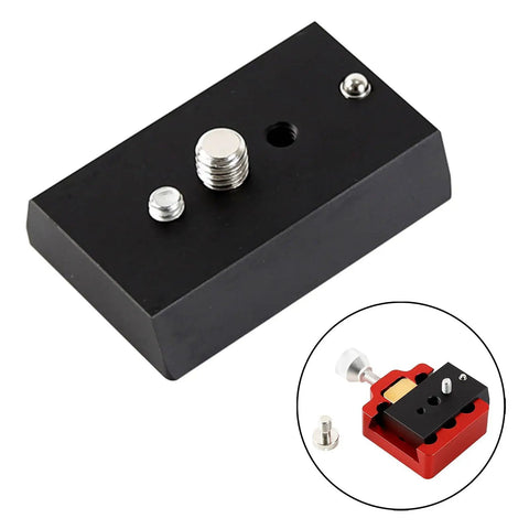 Dovetail Mounting Plate For Telescopes Universal Metal with black narrow rail and red adapter for stable quick swaps