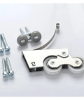 Top Tier Slick Glide Casters And Heavy Duty Pulleys For Sliding Doors Windows Wardrobes And Cabinetry with silver metal and polyurethane wheels.