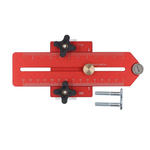 Table Saw Thin Jig With Aluminum Alloy Build, Adjustable Length Guide For Woodworkers, Fits 19mm And 30mm T Slot Tracks