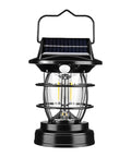 Solar Powered LED Camping Light Portable Waterproof Outdoor Lamp For Hiking And Indoor Emergency Use, Rechargeable Battery