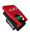 220V 20A Industrial On Off Push Button Switch For Table Saw And Woodworking Machines, red and black plastic switch with green OFF button