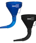 Color Coded Automotive Flex Funnel Kit With Hose And Mesh Filter 2 Pack Wide Mouth Oil Funnel for Gas and Transmission Fluid