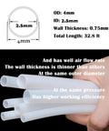 Person holding clear 4mm OD Nylon Pneumatic Air Line Tubing Clear 32.8 Ft Long, 2.5mm ID SAE J844 tubing.