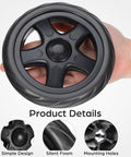 2 Pack Heavy Duty Shopping Cart Wheels Replacement For Trolley Carts Compact Lightweight Casters With Stair Climbing Design