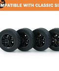 Four Piece Tech Wheels And Tires Set With 43.2x14mm Tires And 30x14mm Rims For RC Cars And Toy Cars For Kids And Boys Replacement