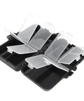 Compact Fishing Tackle Box With Clear Lids Nine Compartment Double Layer Lure Organizer For Small Baits And Gear open view
