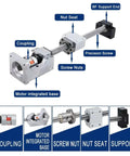 Pro Grade SFU2005 Ball Screw Nut Assembly For CNC Router And Engraver Machines with integrated motor and screw components.