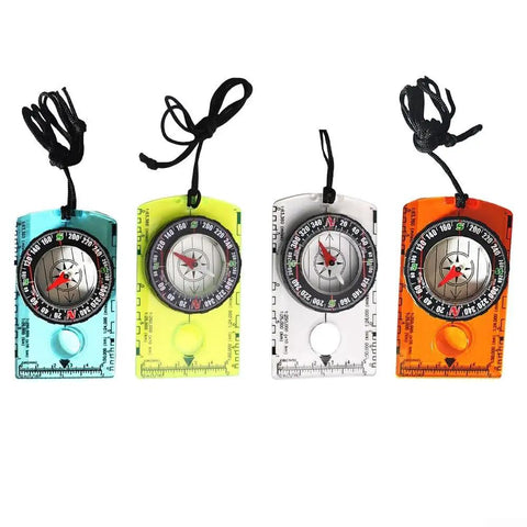 Orienteering Baseplate Compass With 360 Degree Bezel And Magnifier For Hiking Camping Scouting Survival in Blue Orange Green