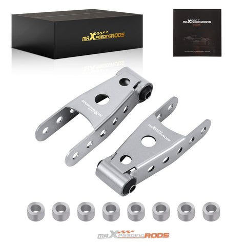 2 To 3 Inch Adjustable Lowering Shackle Kit For Silverado 1500 And Sierra 1500 Trucks Rear Drop Shackles with components