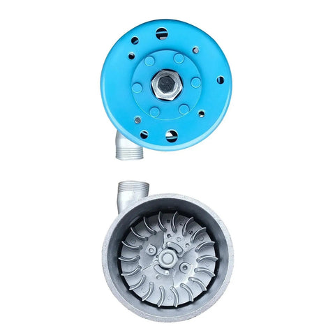 Portable 400W Micro Hydro Water Generator Turbine Power Unit 220V Home and Outdoor Hydroelectric Wheel, top view.