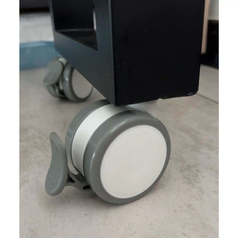 316 Stainless Steel Non Magnetic Rust Proof Universal Double Brake Caster Wheel Set 3 Inch 4 Inch With Thermoplastic Rubber TPR Silent Wheel For Carts And Equipment Heavy Duty Smooth Stop attached to furniture