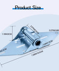 Diagram of 2 Pack Heavy Duty Hinges For Garage Doors 14G Galvanized Steel For Residential Doors Rust Resistant Easy DIY Install with measurements