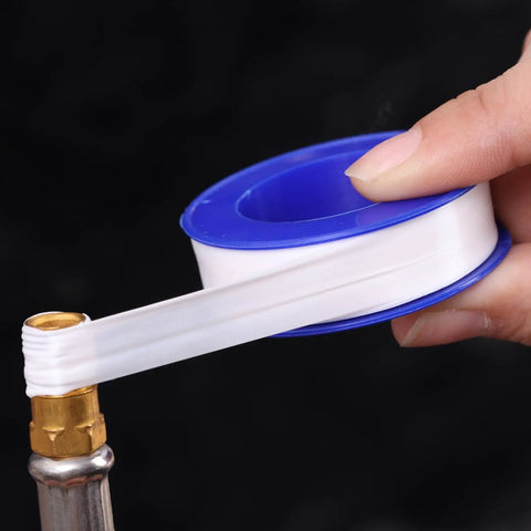 Applying Six Pack PTFE Plumbing Tape Sealant For Quick Leak Stops At Pipe Fittings And Sink Drains Waterproof Thread Sealant Tape