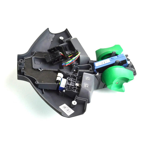 Heavy Duty Forklift Tillers 51525860 for Pallet Jack And Lift Truck Steering Rods with green wheels and electrical components.