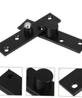 Hidden 360 Degree Stainless Steel Pivot Hinge For Doors And Bookcases Heavy Duty Invisible Concealed Hinge in black steel