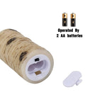 Birch Effect Flameless Wax Pillar Candle battery compartment with cover and AA batteries, part of Set Of 9 LED Battery Operated Pillars