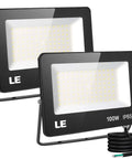 100W LED Flood Light Outdoor Waterproof Floodlight 10000 Lumens Crazy Bright Daylight White 5000K 900W HPS Equivalent